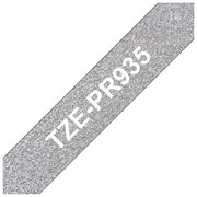 Brother TZe-PR935 Nastro per Etichettatrice Bianco su Argento Glitter 12mm
