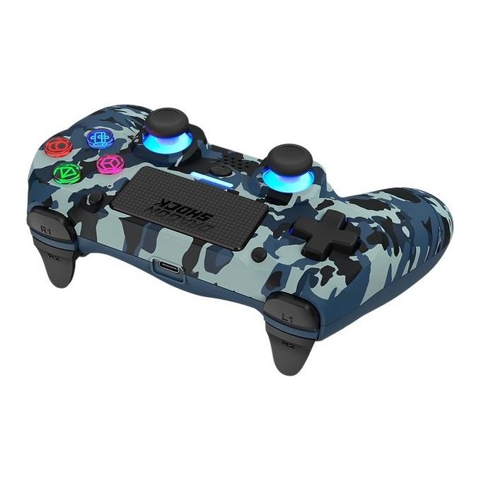 Dragon DSCPS4-BC Mizar Controller Wireless per PS4 PC Mobile Bluetooth Joystick Hall Doppi Motori colore Blu Camouflage