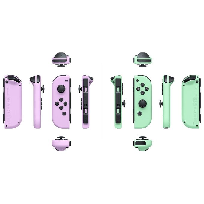 Nintendo 10011584 Joy-Con Gamepad Set 2 Controller Wireless Bluetooth Nintendo Switch colore Viola Verde Pastello
