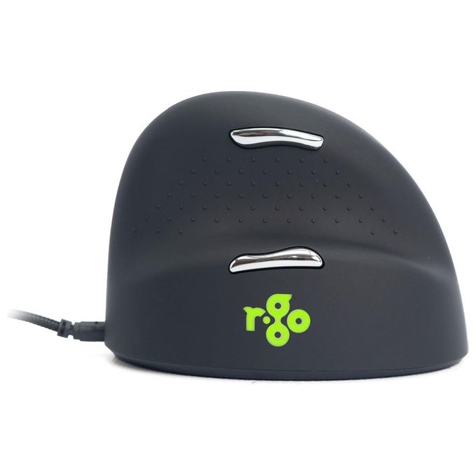 R Go Tools RGOHE Mouse Ergonomico Verticale per Destrorsi 5 Pulsanti 2400 DPI USB Tipo-A Nero