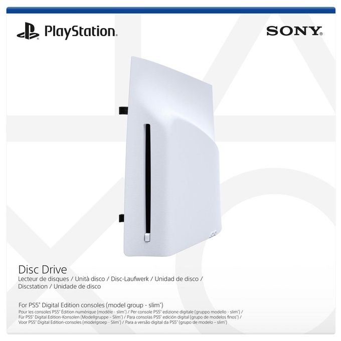 Sony 1000041521 Disc Drive per PlayStation 5 Slim Digital Edition Ultra HD Blu-ray DVD USB-C colore Bianco