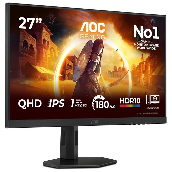 AOC Q27G4XF G4 Monitor PC 27'' QHD 2560x1440 Fast IPS 180Hz HDR10 Adaptive Sync colore Nero