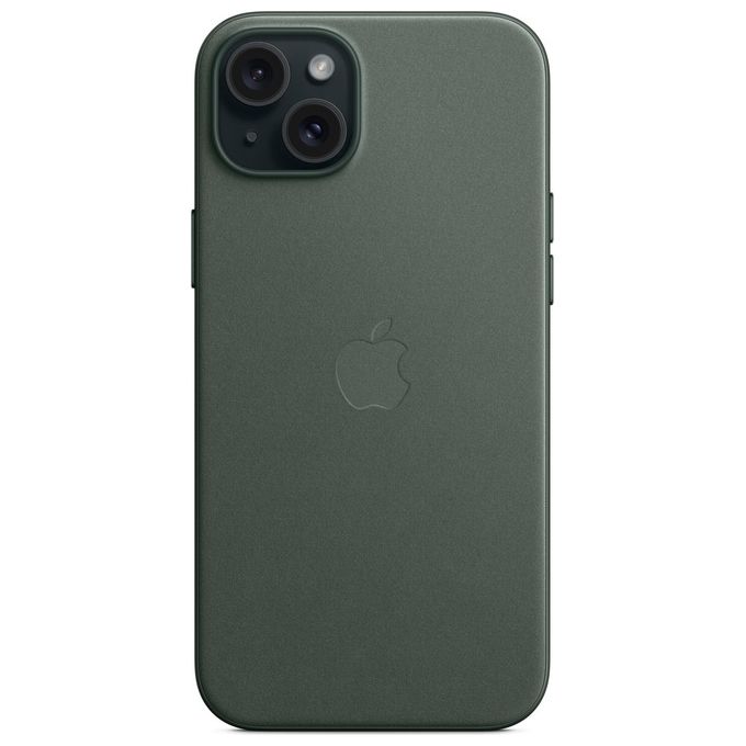 Apple MT4F3ZM-A Custodia MagSafe in tessuto FineWoven per iPhone 15 Plus colore Verde