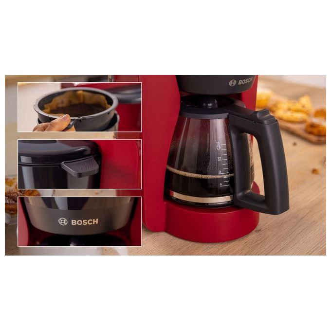 Bosch TKA3M133 MyMoment Macchina da caffe' americana 1,4 L 15 tazze 1200 W Funzione keep warm Serbatoio estraibile Sistema antigoccia colore Nero 1.25 L