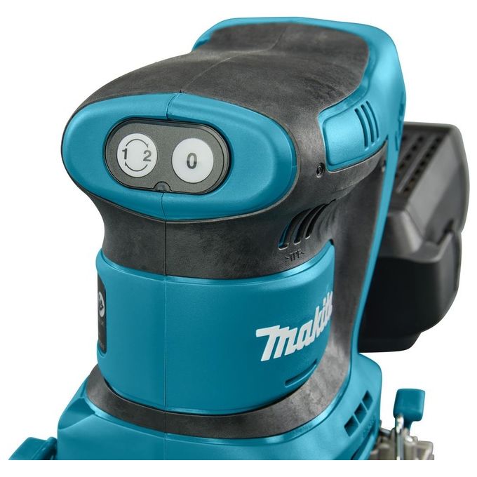 Makita DBO484Z Levigatrice Orbitale a Batteria 18 V 11000-14000 OPM con Velocita' Regolabile e Sistema Velcro colore Nero Blu