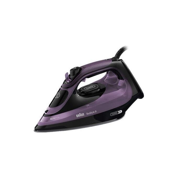 Braun SI9661VI TexStyle 9 Ferro da stiro a vapore 3100W piastra Eloxal Plus FreeGlide 3D iCare ActiClean colore Viola