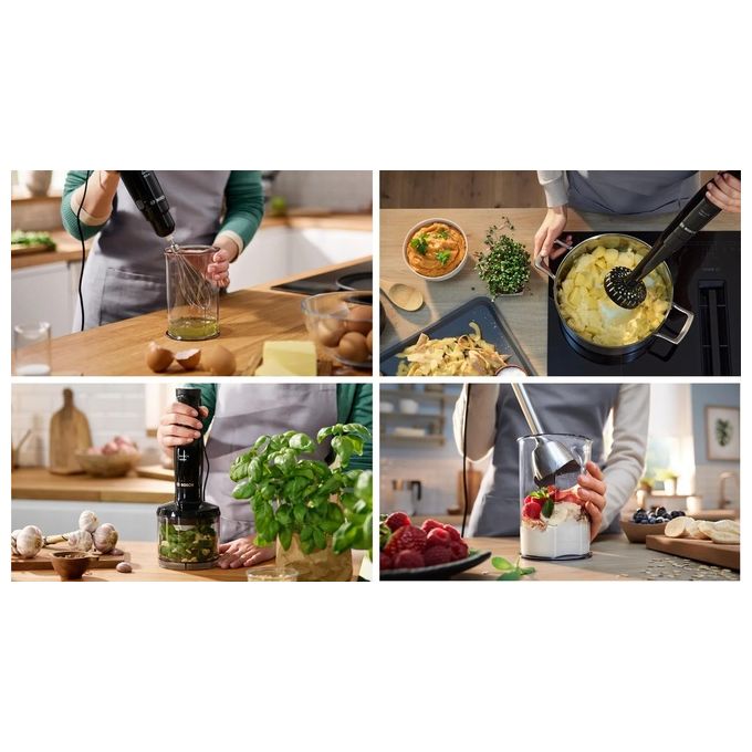 Bosch MSM4B623 Serie 4 Frullatore ad Immersione ErgoMaster 1000W 12 velocita' 0.6L QuattroBlade colore Antracite