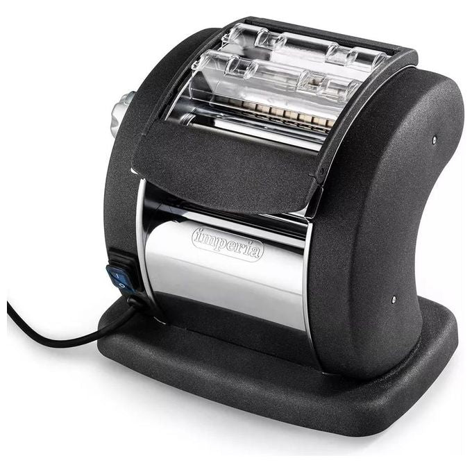 IMPERIA 5703 PastaPresto Macchina per Pasta Elettrica Rulli Zigrinati 6,5 12 mm Potenza 85 W colore Antracite Grigio
