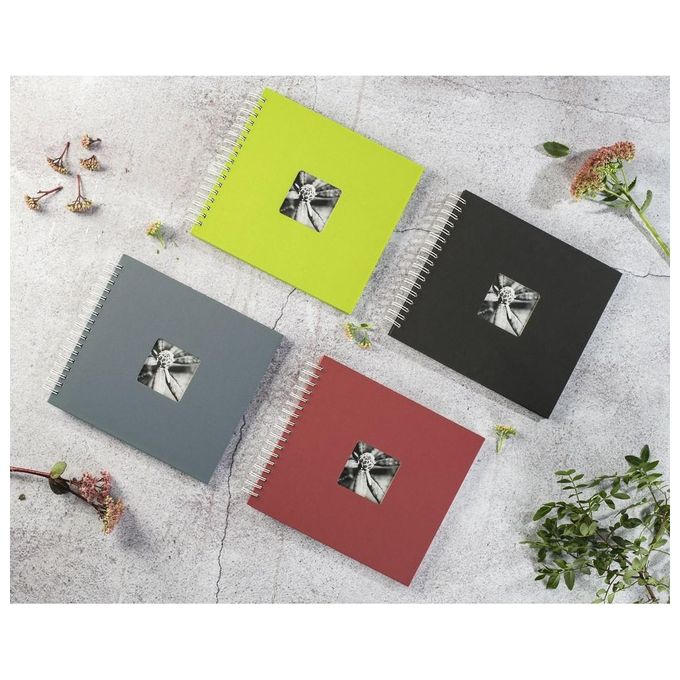 Hama Album Fotografico Fine Art a Spirale Grigio 24x17cm 50 Pagine Bianche