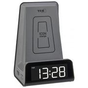 TFA Dostmann 60.2033.10 ICON Charge Sveglia Digitale con Stazione di Ricarica