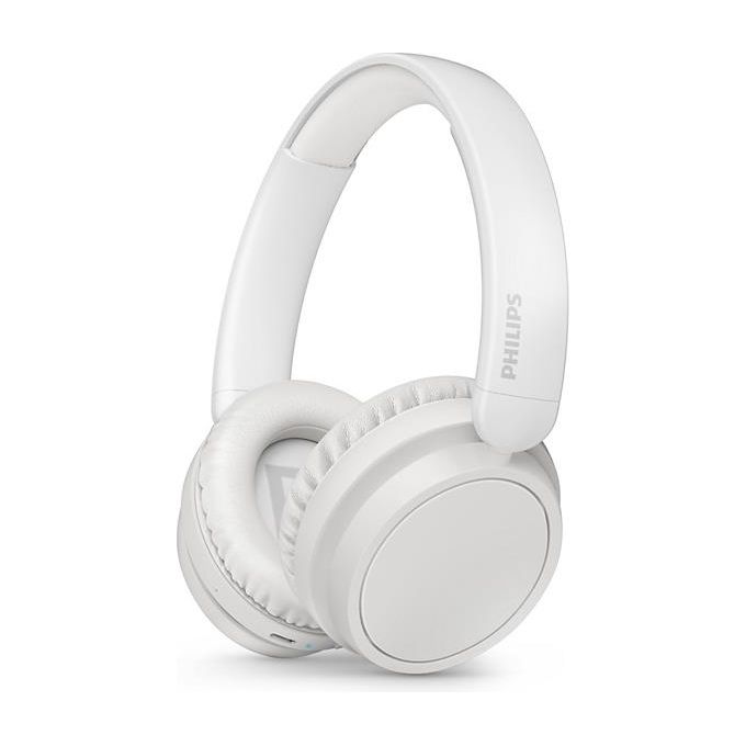 Philips TAH5209WT Serie 5000 Cuffie On-Ear Wireless Bluetooth 5.3 65h Driver 40mm Ricarica USB-C colore Bianco