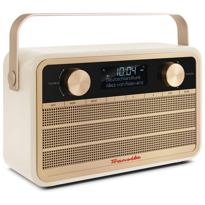 TechniSat 0001-3992 Transita 120 Radio Portatile Digitale DAB+ FM RDS 5 W RMS Display LCD Retroilluminato Blu Batteria 30 Ore colore Beige
