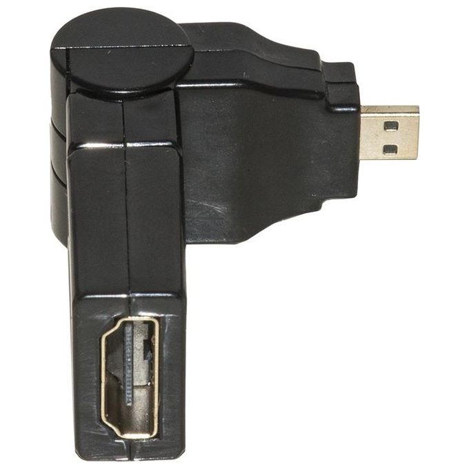 Link adattatore micro hdmi maschio - hdmi femmina con connettore inclinabile e ruotabile