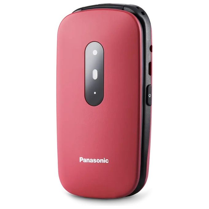 Panasonic KX-TU446EXR Telefono Cellulare a Conchiglia per Anziani 2.4'' TFT Tasto SOS Bluetooth Compatibile Apparecchi Acustici Rosso colore Rosso