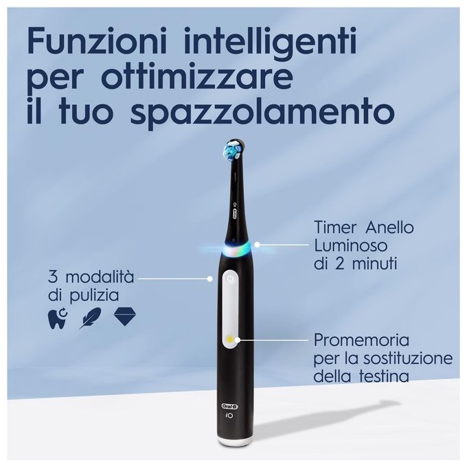 Oral-B 8006540731536 iO 3 Spazzolino elettrico Rotante-Oscillante 3 modalita' Timer 2 min colore Nero
