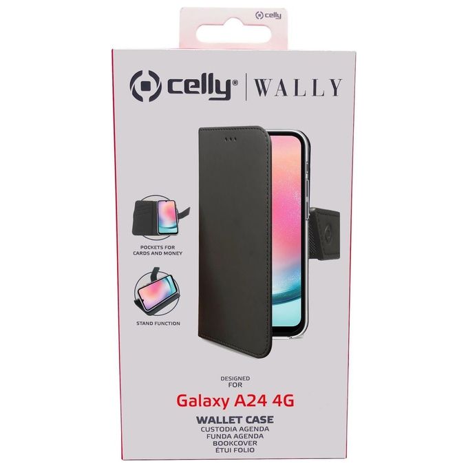 Celly Wally Case per Samsung Galaxy A24 4G Nero