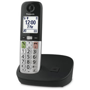 Panasonic KX-TGU410EXB Telefono Cordless DECT per Anziani Display LCD 2.1'' Volume Amplificato Torcia Integrata Blocco Chiamate colore Nero