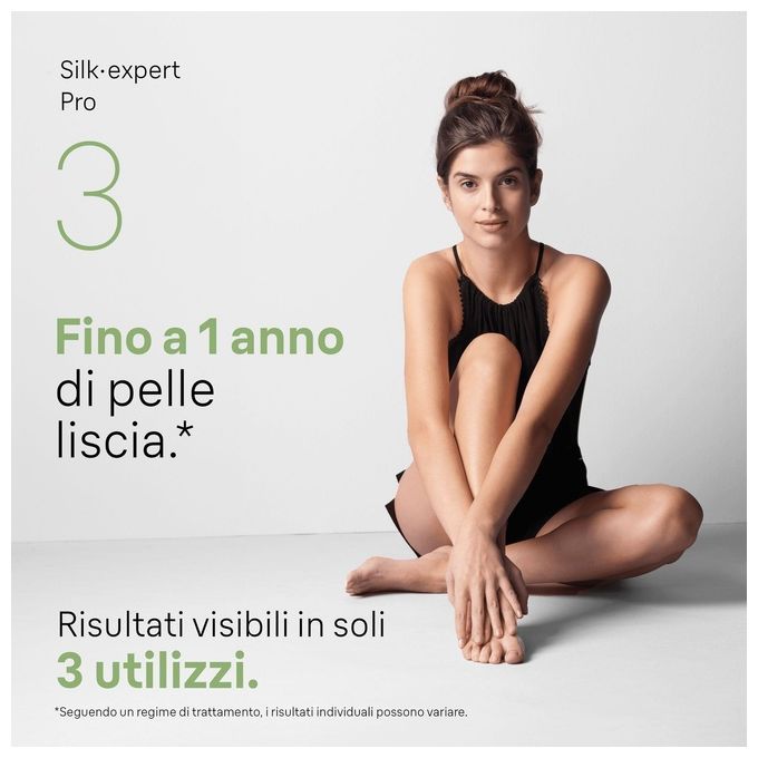 Braun PL3020 Silk Expert Pro 3 Epilatore IPL 300.000 impulsi SensoAdapt 3 livelli intensita' colore Bianco Argento