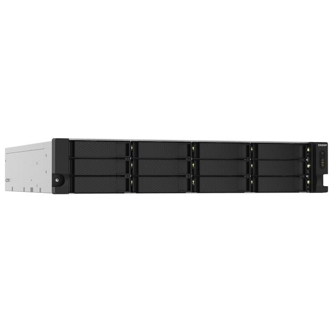 QNAP TS-1232PXU-RP-4G TS-1232PXU-RP NAS 12 bay rack 2U Annapurna Labs AL324 quad core 1.7 GHz 4 GB DDR4 2x 10GbE SFP+ 2x 2.5GbE alimentazione ridondante colore Nero