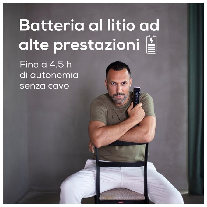 Beurer MN5X Tagliacapelli 6 Lunghezze di Taglio Lama Acciaio Inox 7 Accessori Autonomia 270 min colore Nero