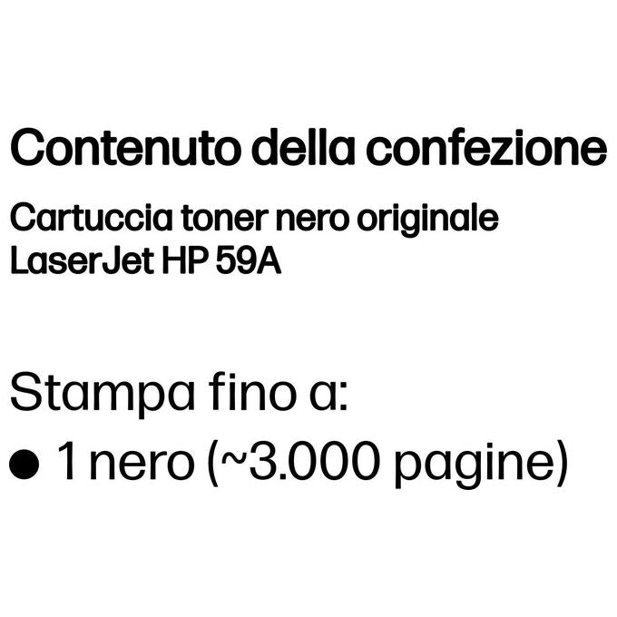 HP CF259A Toner Originale LaserJet Pro M304 M404 M406 MFP M428 MFP M430 3000 Pagine colore Nero