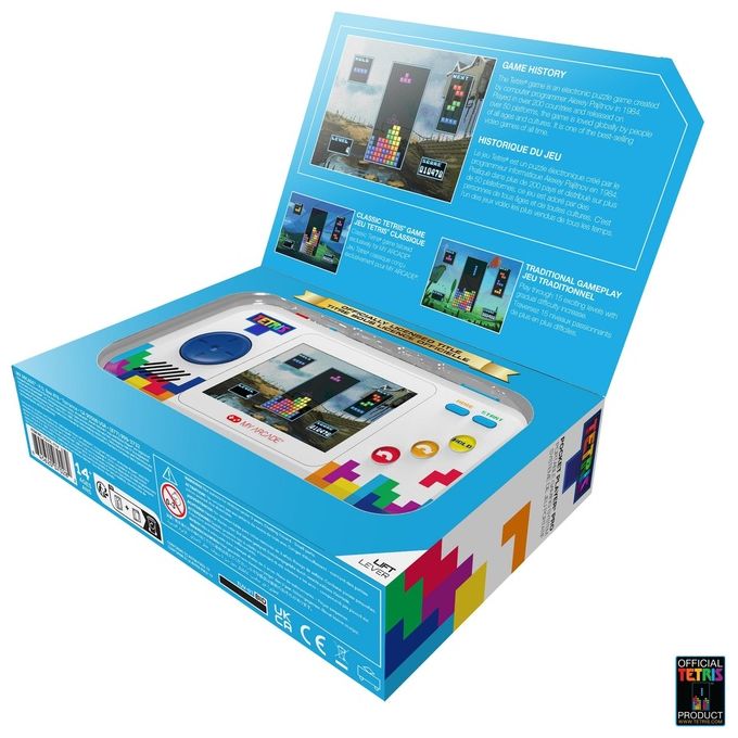 My Arcade DGUNL-7028 Tetris Pocket Player Pro Console da Gioco Portatile Schermo 2.75'' Alimentazione USB-C e Batterie AA colore Multicolore