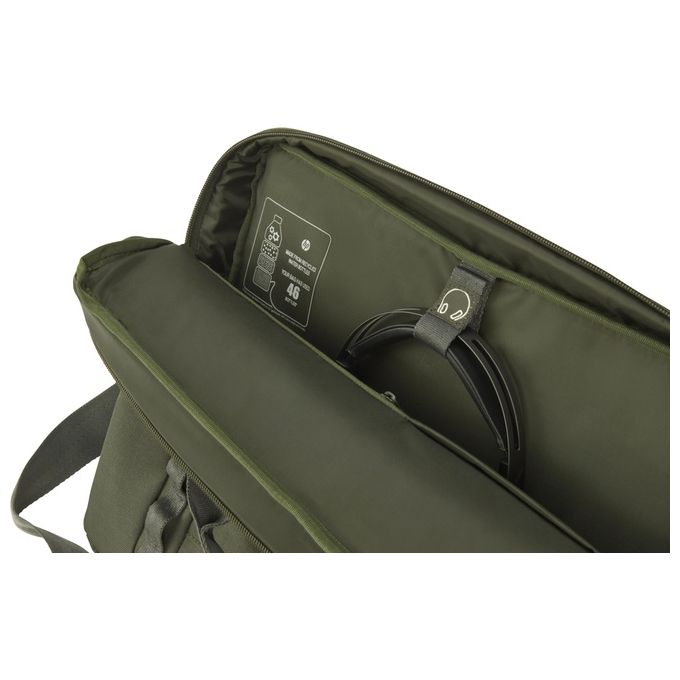 HP 9J4C2AA Modular Laptop Bag Nebula Borsa Porta PC 15.6'' Poliestere Resistente all'Acqua 22L colore Verde Grigio