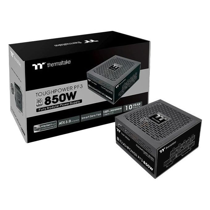 Thermaltake PS-TPD-0850FNFAPE-3 Toughpower PF3 Alimentatore PC 850W ATX 3.0 PCIe Gen 5 80 Plus Platinum Modulare colore Nero