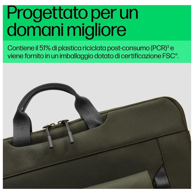 HP 9J4C1AA Zaino Modulare per Laptop 15.6'' 3 in 1 27L Resistente all'Acqua Tasca RFID colore Grigio Verde