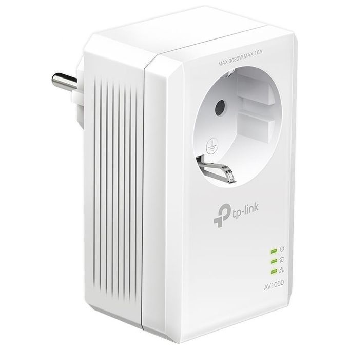 TP-Link 124479 TL-PA7019P KIT Adattatore Powerline Gigabit 1000 Mbit-s con Presa Integrata 2 pezzi colore Bianco