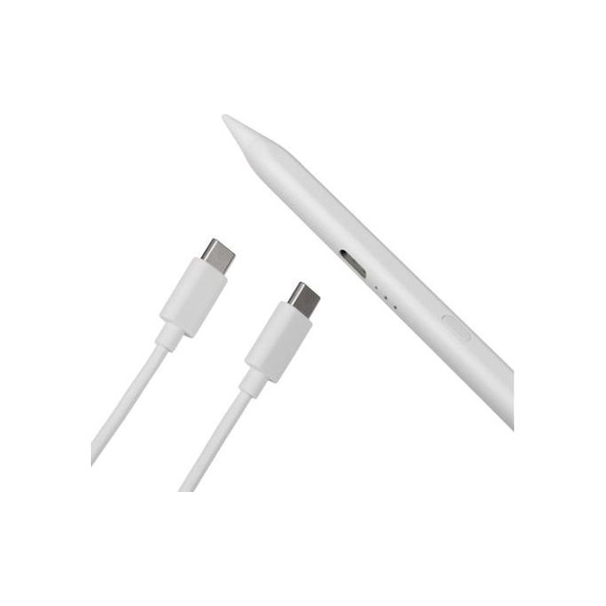 Tucano MA-STY2-W Pencil 2 Penna Touchscreen Attiva per iPad Palm Rejection 512 livelli pressione 15h USB-C colore Bianco