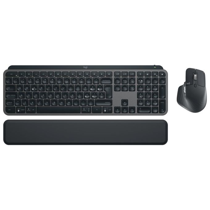 Logitech 920-010929 MX Keys Combo for Business Gen 2 Tastiera e Mouse Wireless Full Size con Poggiapolsi Bluetooth Logi Bolt QWERTY Italiano Retroilluminata Silenziosa Windows Mac ChromeOS Linux colore Grafite