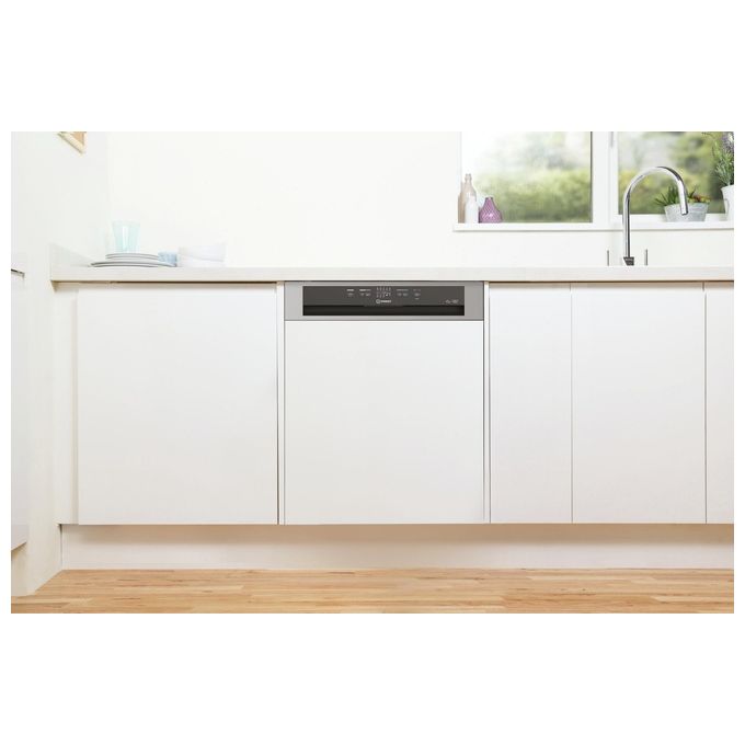 Indesit I3BL634X Lavastoviglie a Scomparsa Parziale 14 coperti Classe D 44 dB Touch (82x60x55 cm) colore Bianco