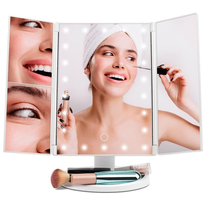 Girmi Specchio per Trucco con Luce Led 3x Batterie e Usb