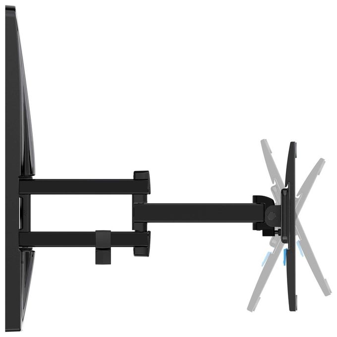 Meliconi 480879 Extra XDR200400 CG Staffa TV Parete Doppio Braccio 32'' 65'' VESA 200 300 400 Portata 30 Kg colore Nero