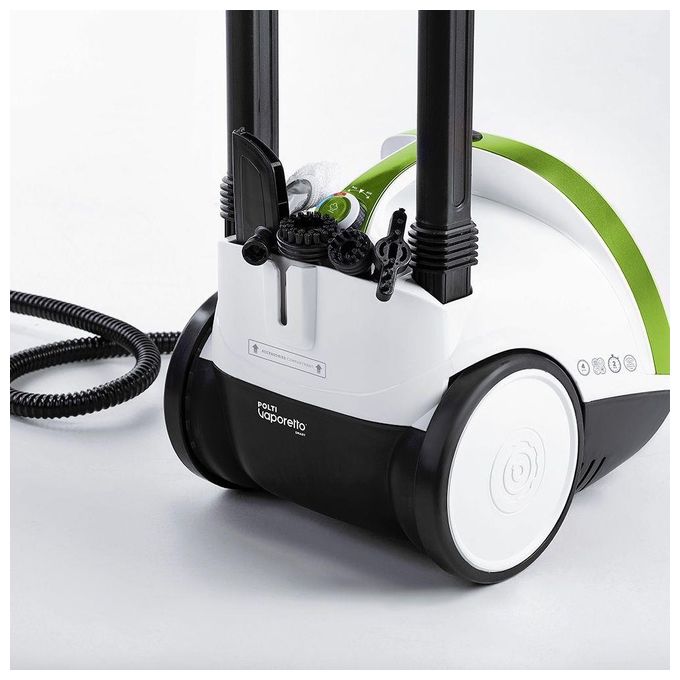 Polti PTEU0317 Vaporetto Smart 110 Eco Pulitore a Vapore Cilindrico 1500W 4 bar Autorefill 110 g-min colore Nero Verde Bianco