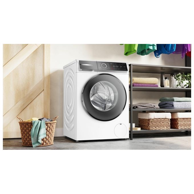 Bosch WGB24400IT Serie 8 - Lavatrice a carica frontale da libera installazione 9 kg, 1400 rpm, Classe A -20%, EcoSilence Drive, Iron Assist, Home Connect, (84,5x59,8x59,0 cm), Bianco.