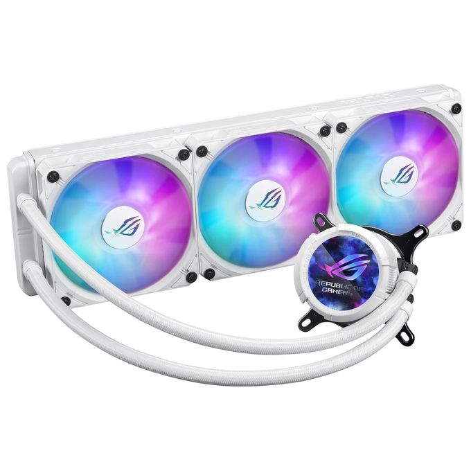 ASUS 90RC00W2-M0UAY0 ROG Strix LC III 360 Raffreddatore Liquido AIO 3 Ventole 120 mm Display LCD Programmabile ARGB Bianco