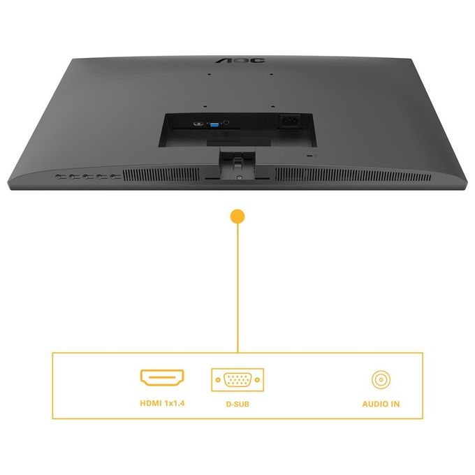 AOC 24B3HA2 Monitor PC 23.8'' Full HD IPS LED 100Hz 1ms Altoparlanti Integrati Senza Cornice VESA colore Nero