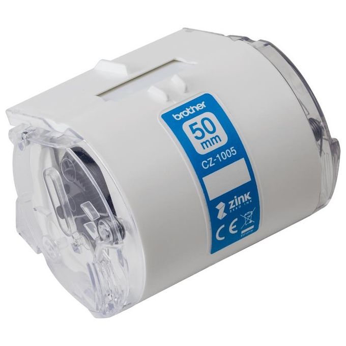 Brother Rotolo Nastro Adesivo 50mm per 5mt Bianco su Verde