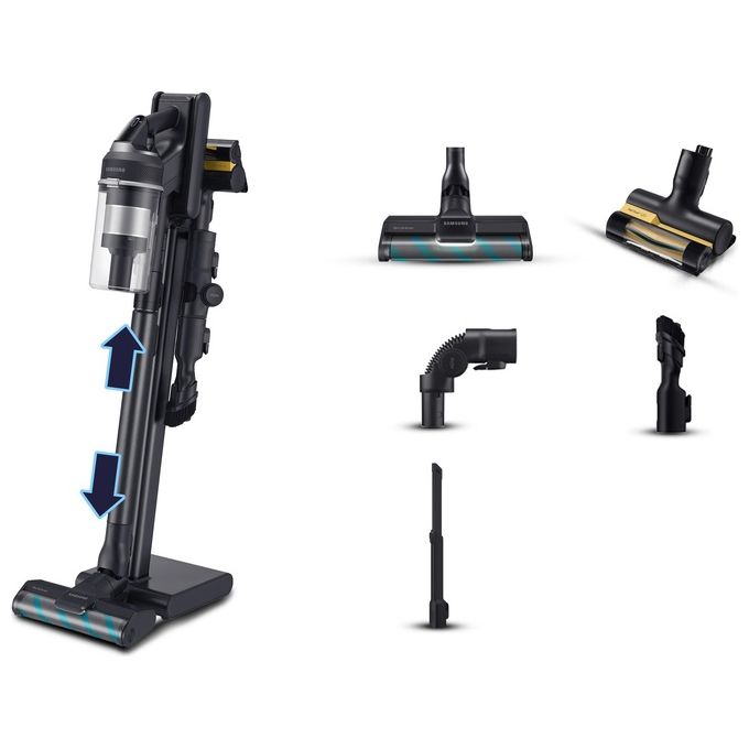 Samsung VS20C955CTK Jet 95 Aspirapolvere a Bastone Senza Sacco Multiciclonico 0,8 L 210W 120 min 86 dB colore Nero