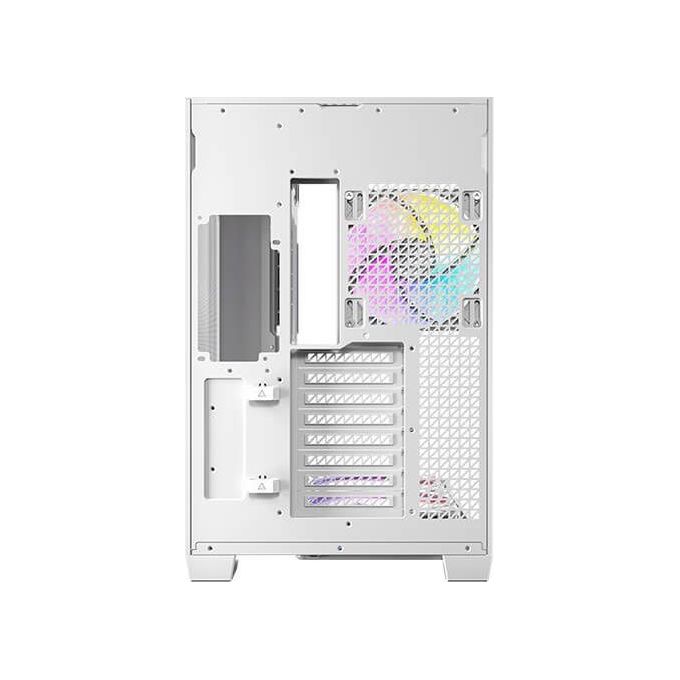 Antec C8 ARGB WHITE Case PC Full Tower Supporto E-ATX Vetro Temperato Senza Cuciture 2 Ventole 160 mm 1 Ventola 140 mm ARGB PWM USB Type-C 360 mm Radiatore colore Bianco