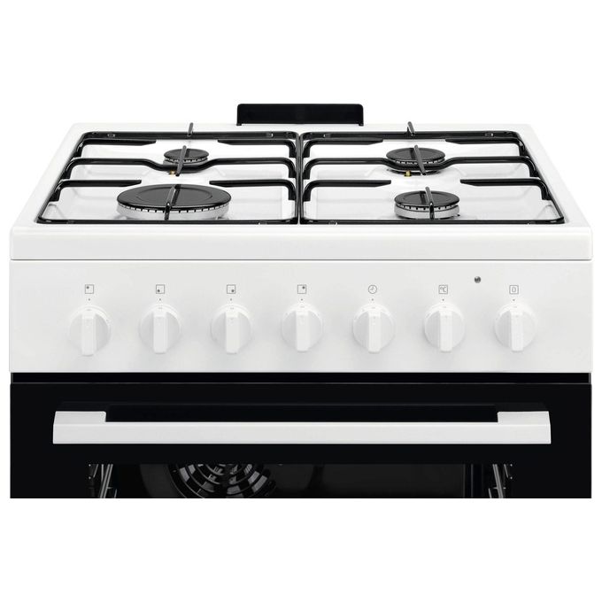 Electrolux LKK620010W Cucina Libera Installazione Piano Gas 4 Fuochi Forno Elettrico Multifunzione 57 L Classe A (89x60x60 cm) colore Bianco