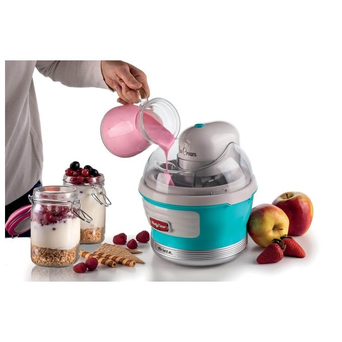 Ariete 643 Party Time Gelatiera Ice Cream Maker 1,5 L 12 W cestello doppio isolamento colore Azzurro