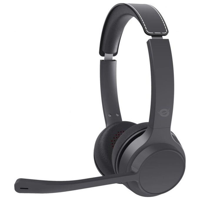 Conceptronic POLONA04B Cuffie Bluetooth 5.3 Over-Ear Cancellazione del Rumore Microfono Mute Autonomia 44 ore colore Nero