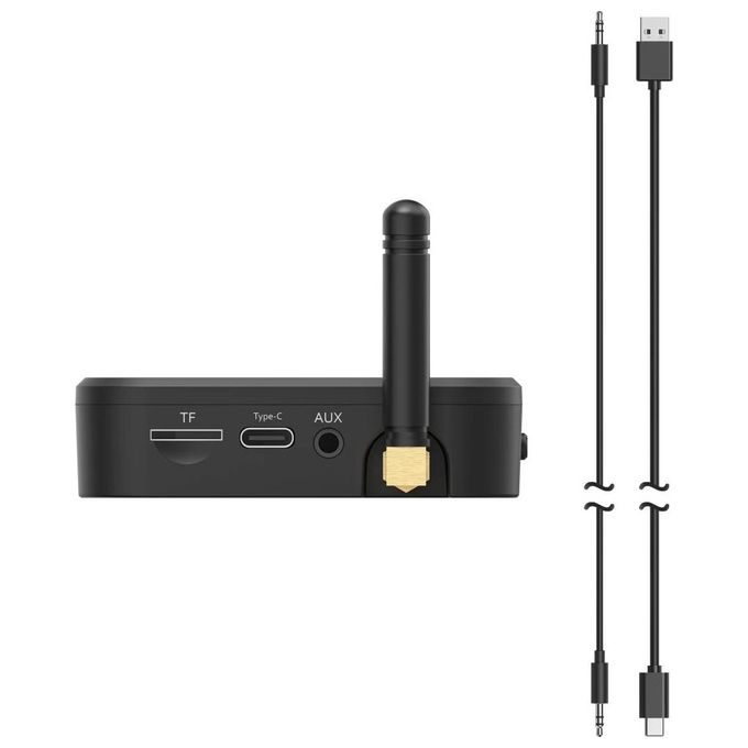Hama 00205321 Link.it Solo RX Ricevitore Audio Bluetooth 5.3 Jack 3.5 mm Slot MicroSD 64 GB 2 Dispositivi Portata 50 m colore Nero