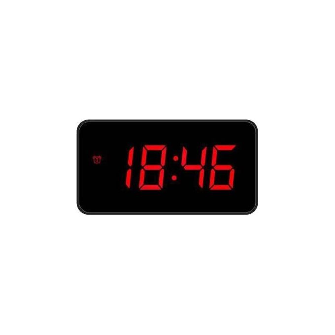 Lowell JE5112N Sveglia Digitale Display LED Rosso Doppio Allarme Snooze Luminosita' Regolabile colore Nero
