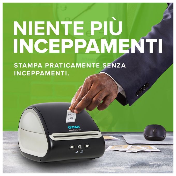 Dymo 2112725 LabelWriter 5XL Stampante di Etichette Termica Diretta 300x300 dpi 53 etichette-min USB colore Nero