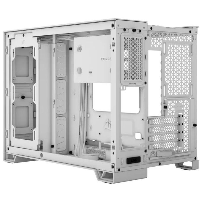 Corsair CC-9011264-WW 2500D AIRFLOW Case per PC Midi Tower Fattore di forma ATX Vetro temperato Supporto radiatore 360 mm colore Bianco