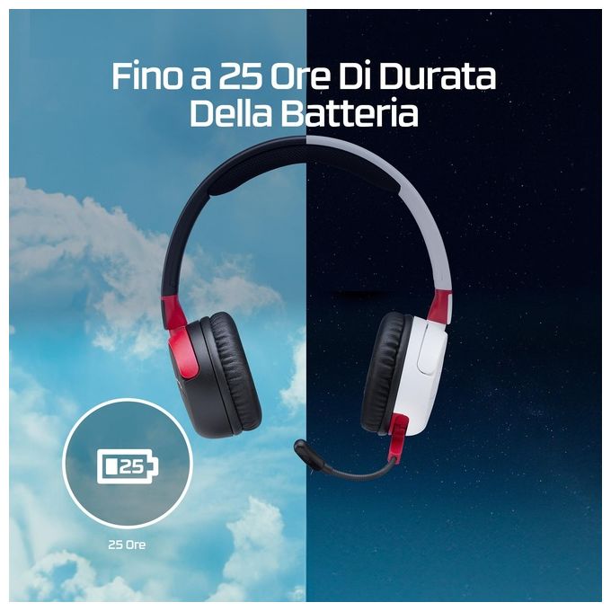 HyperX 7G8F1AA Cloud Mini Cuffie Gaming Wireless Bluetooth 5.3 Microfono Flip-to-mute 25h autonomia colore Nero